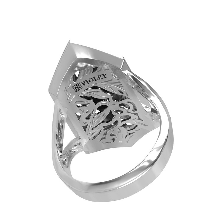 Кольцо из белого золота