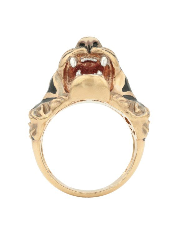 Кольцо из золота c эмаль