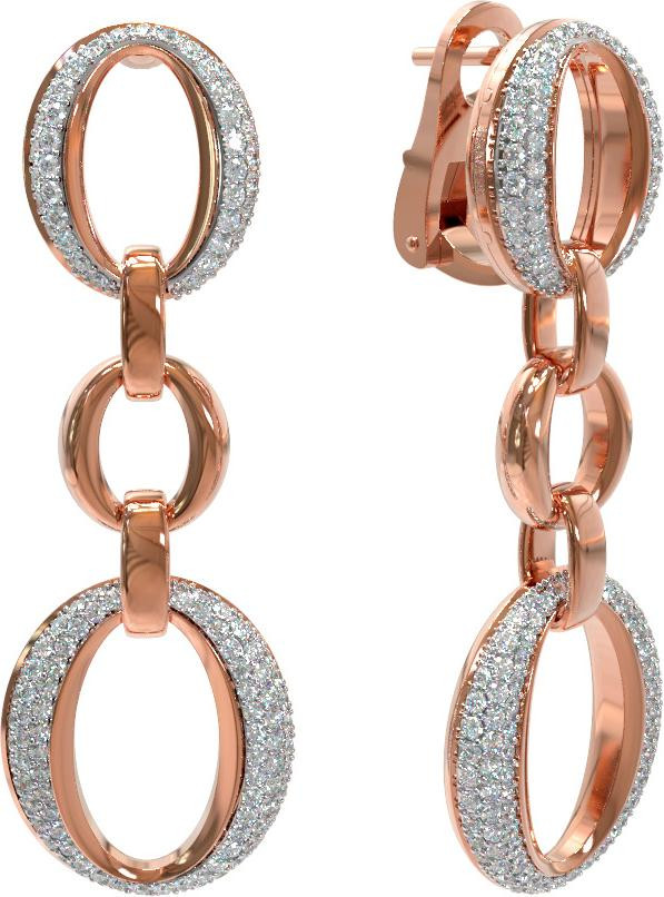 Серьги из золота c бриллиантами