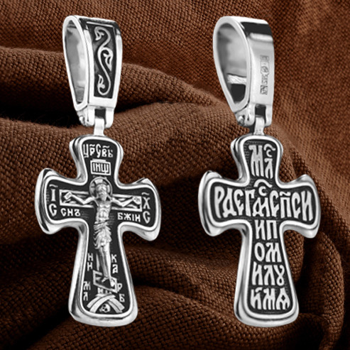 Крест из белого золота