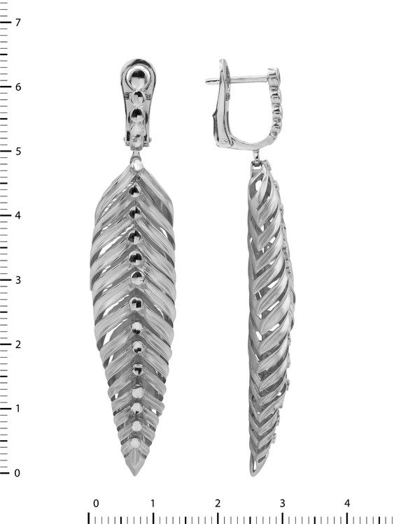 Серьги из белого золота