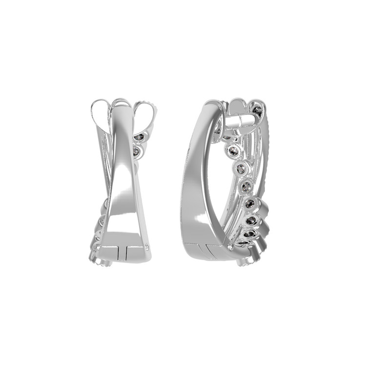 Серьги из белого золота c бриллиантами