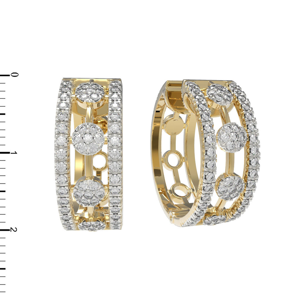 Серьги из лимонного золота c бриллиантами