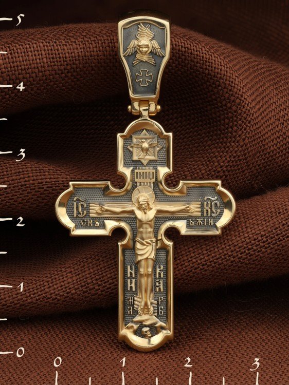 Крест из лимонного золота