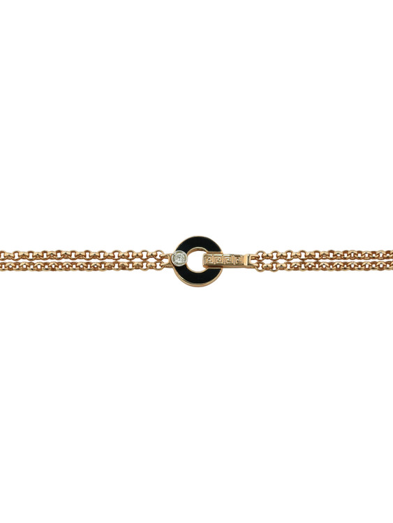 Браслет из золота c бриллиантами и ониксом