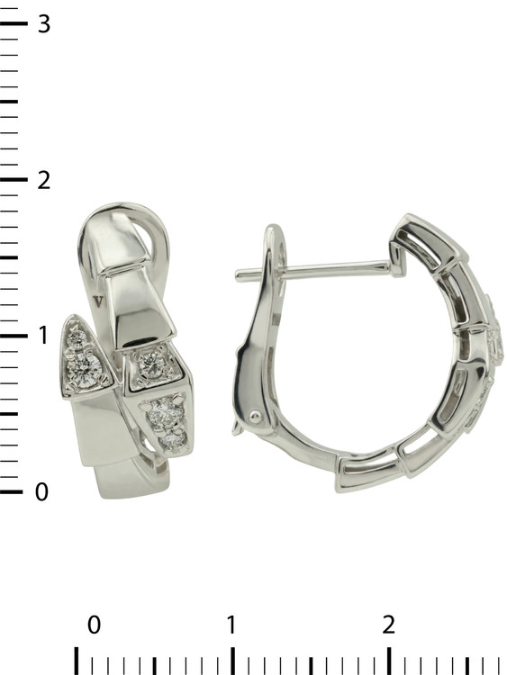 Серьги из белого золота c бриллиантами