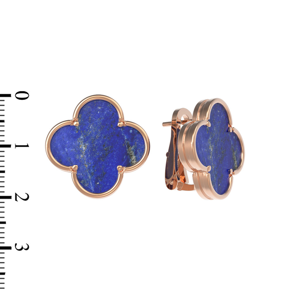 Серьги из золота c лазуритом