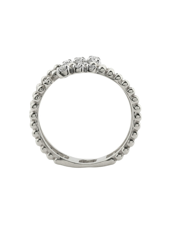 Кольцо из белого золота c бриллиантами