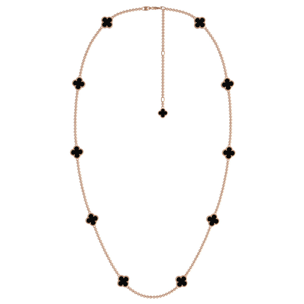 Колье из золота c ониксом