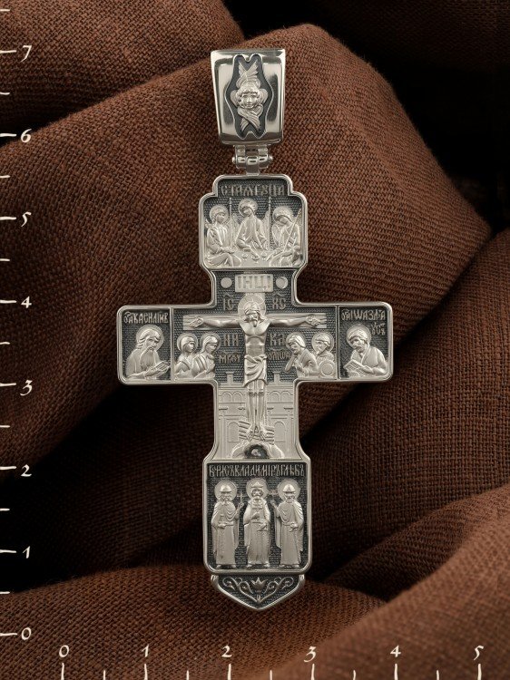 Крест из белого золота