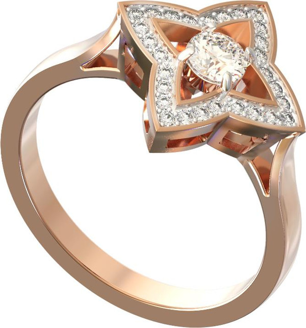 Кольцо из золота c бриллиантами