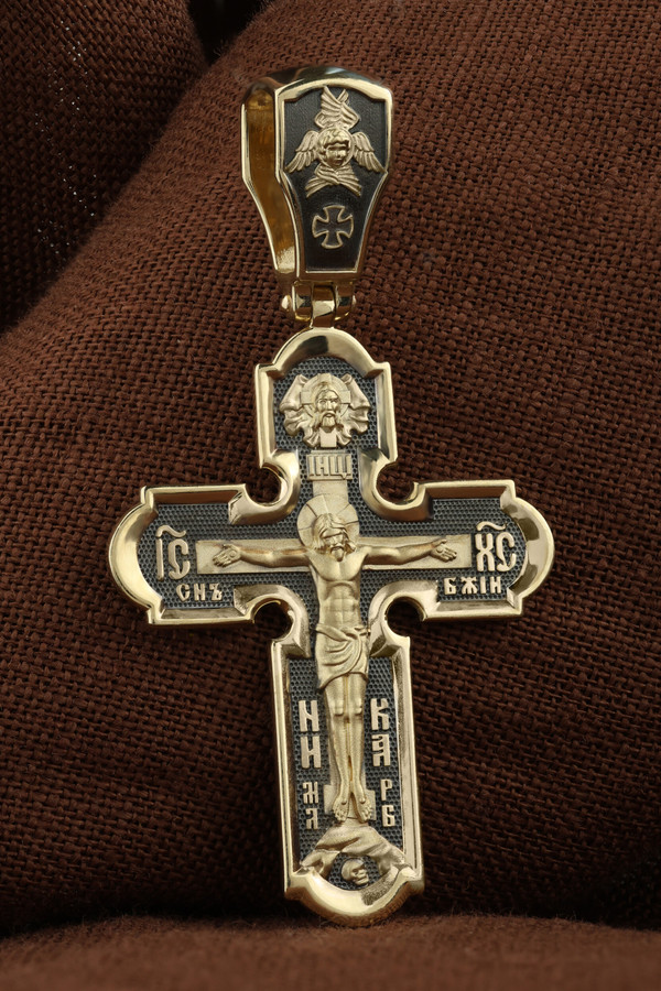 Крест из лимонного золота