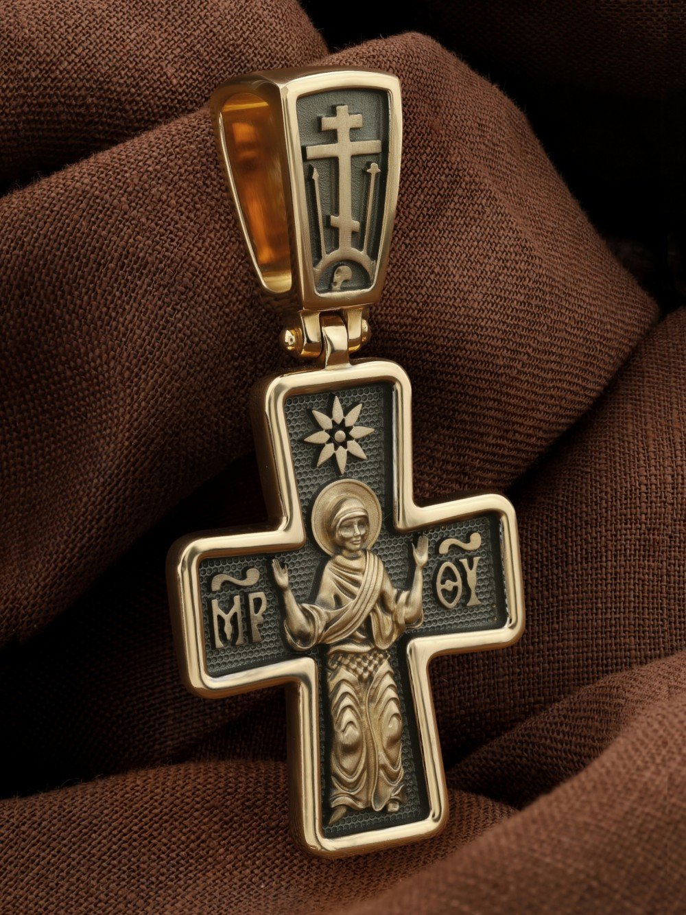 Крест из лимонного золота