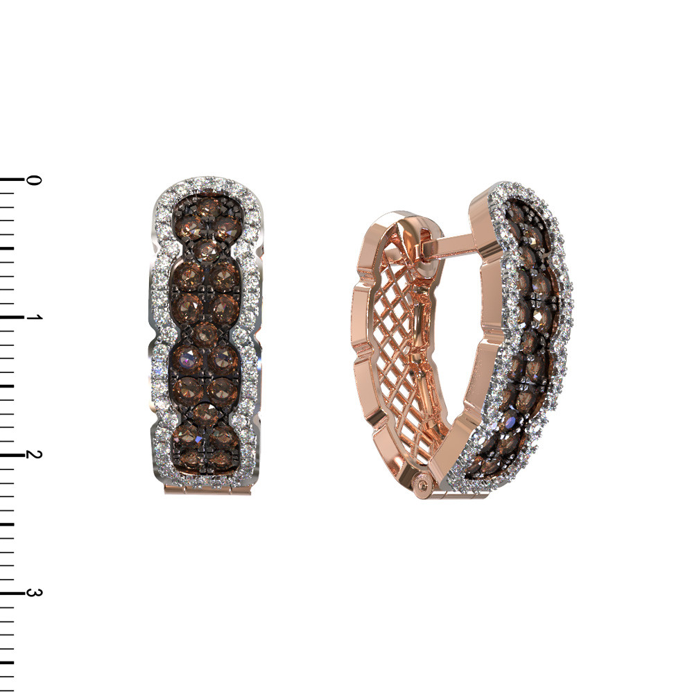 Серьги из золота c бриллиантами