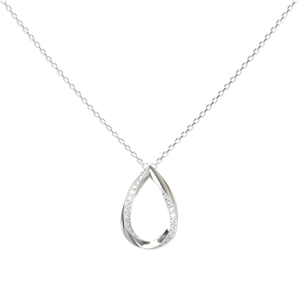 Колье из белого золота c бриллиантами