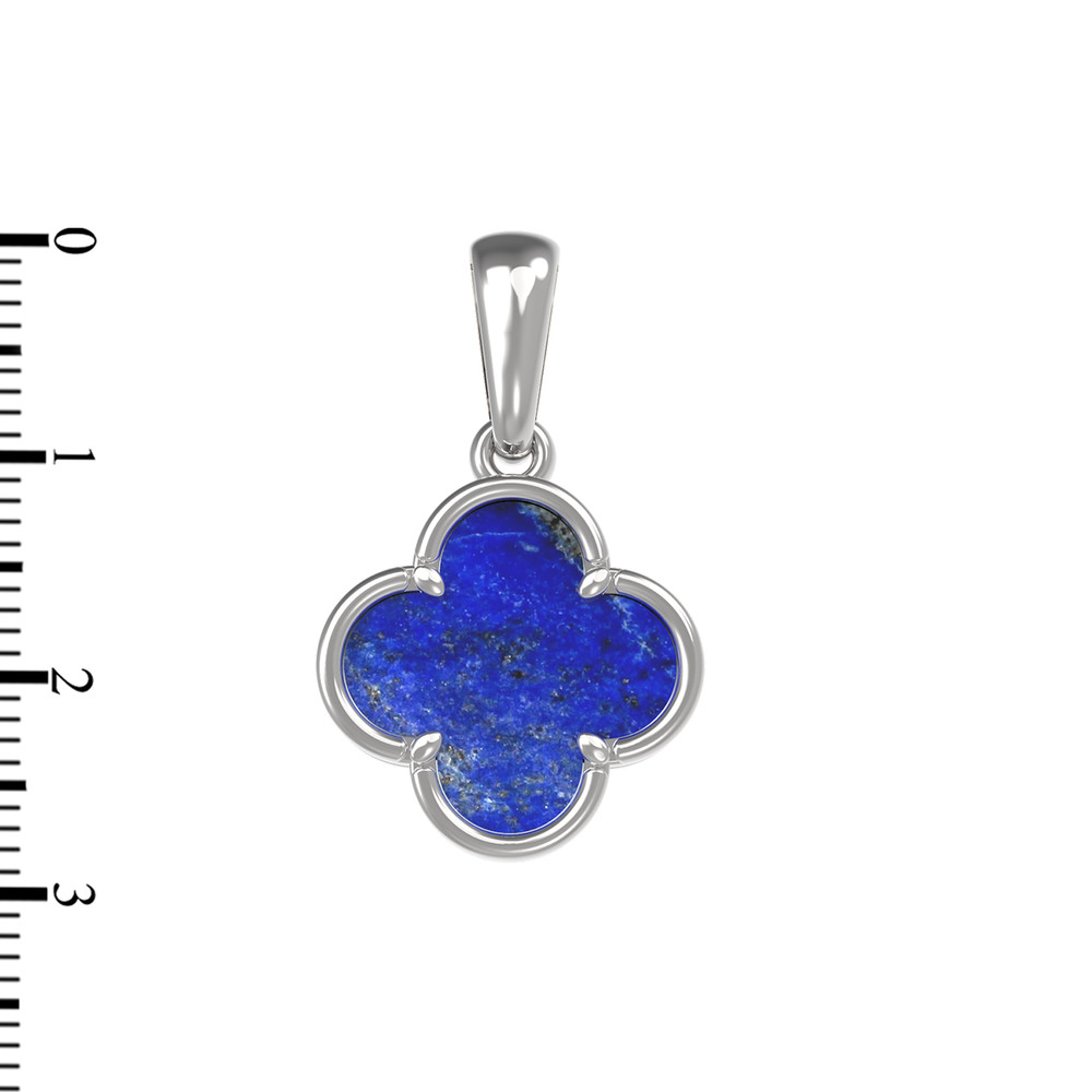 Подвеска из белого золота c лазуритом