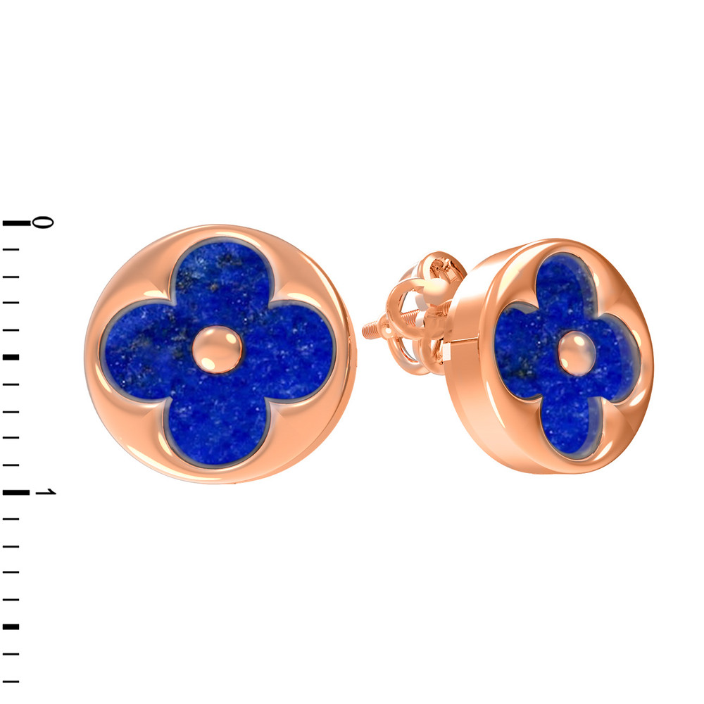 Серьги из золота c лазуритом