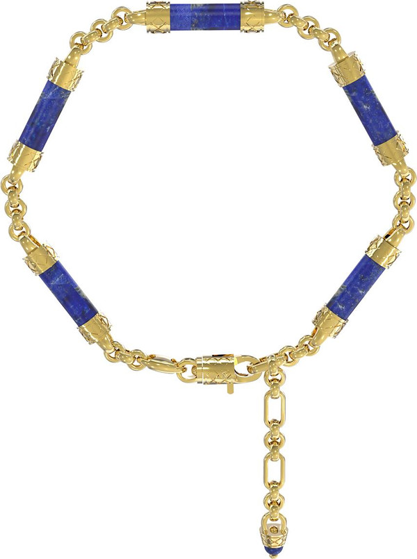 Браслет из лимонного золота c лазуритом