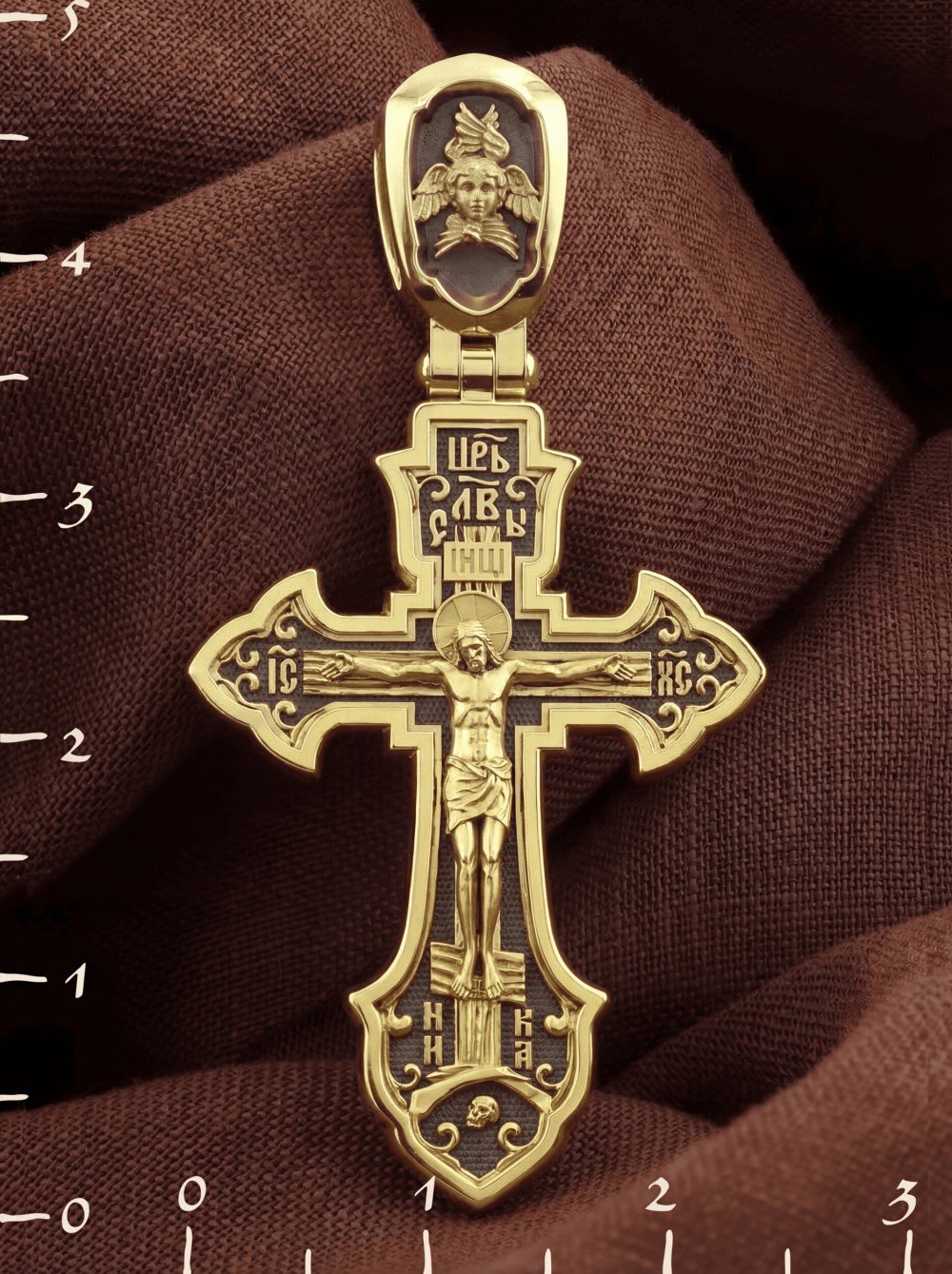 Крест из лимонного золота