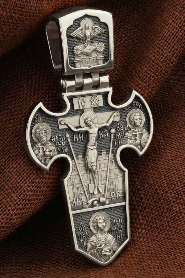 Крест из белого золота