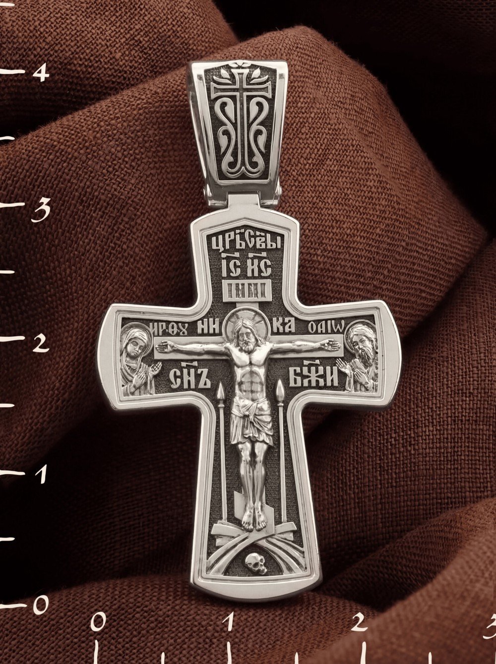 Крест из белого золота