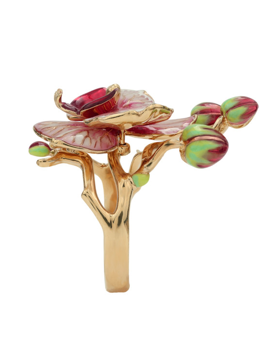 Кольцо из золота c эмаль