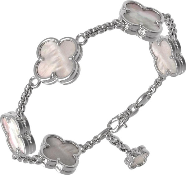 Браслет из белого золота c перламутром