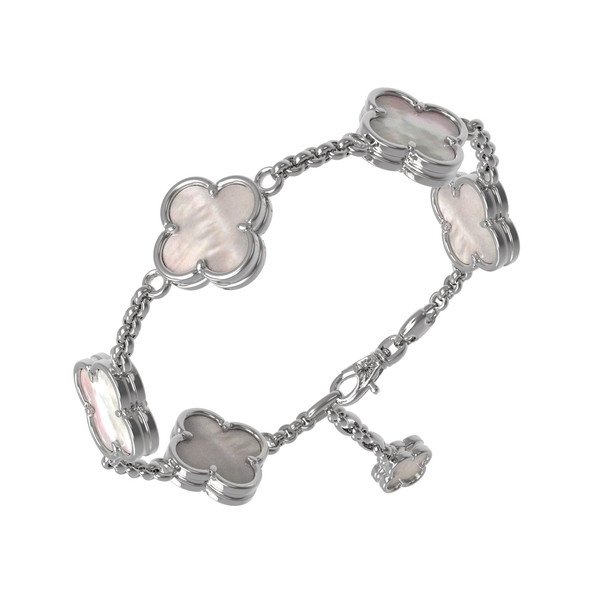 Браслет из белого золота c перламутром