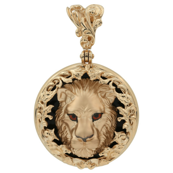 Подвеска из золота c эмалью и ониксом