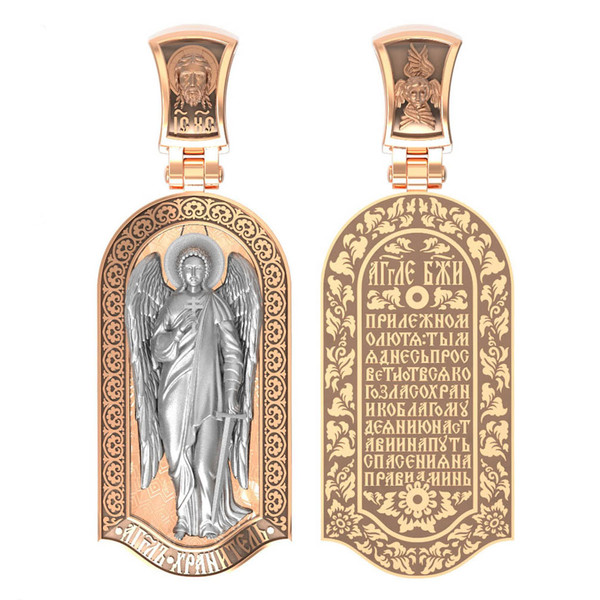 Образок из золота c эмаль