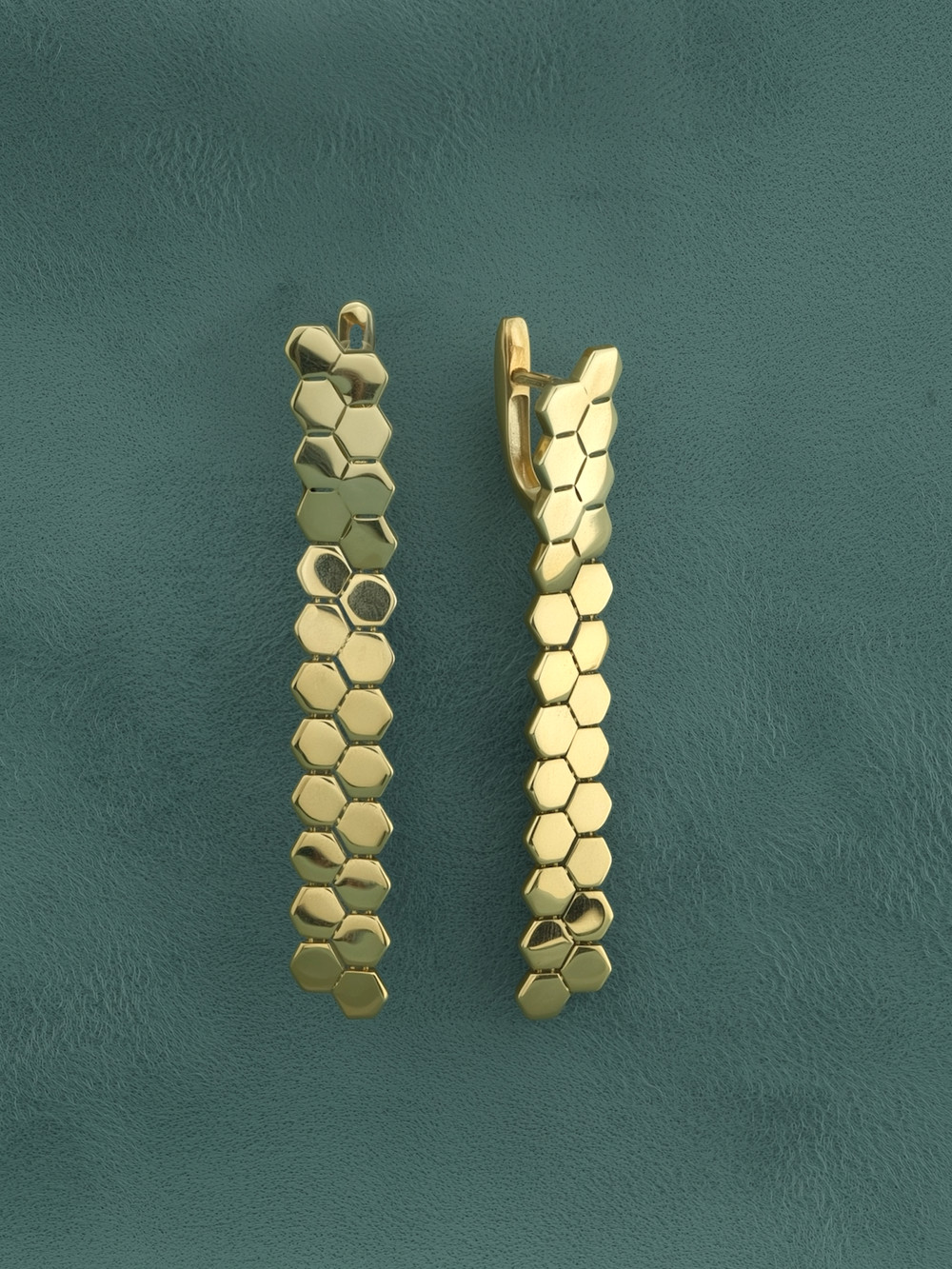 Серьги из лимонного золота