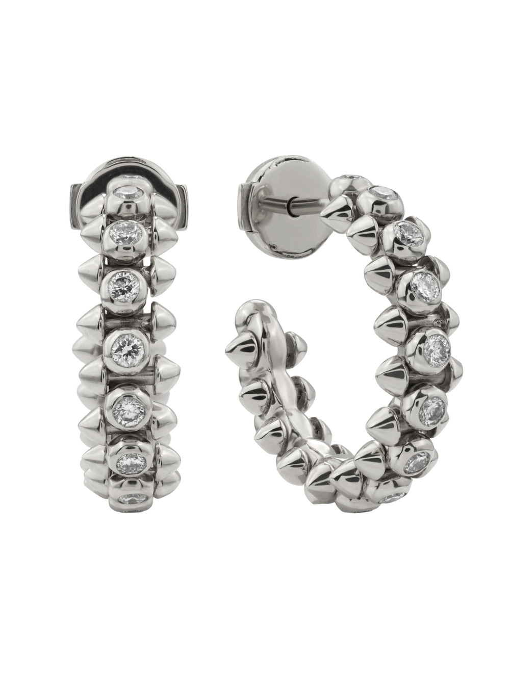 Серьги из белого золота c бриллиантами