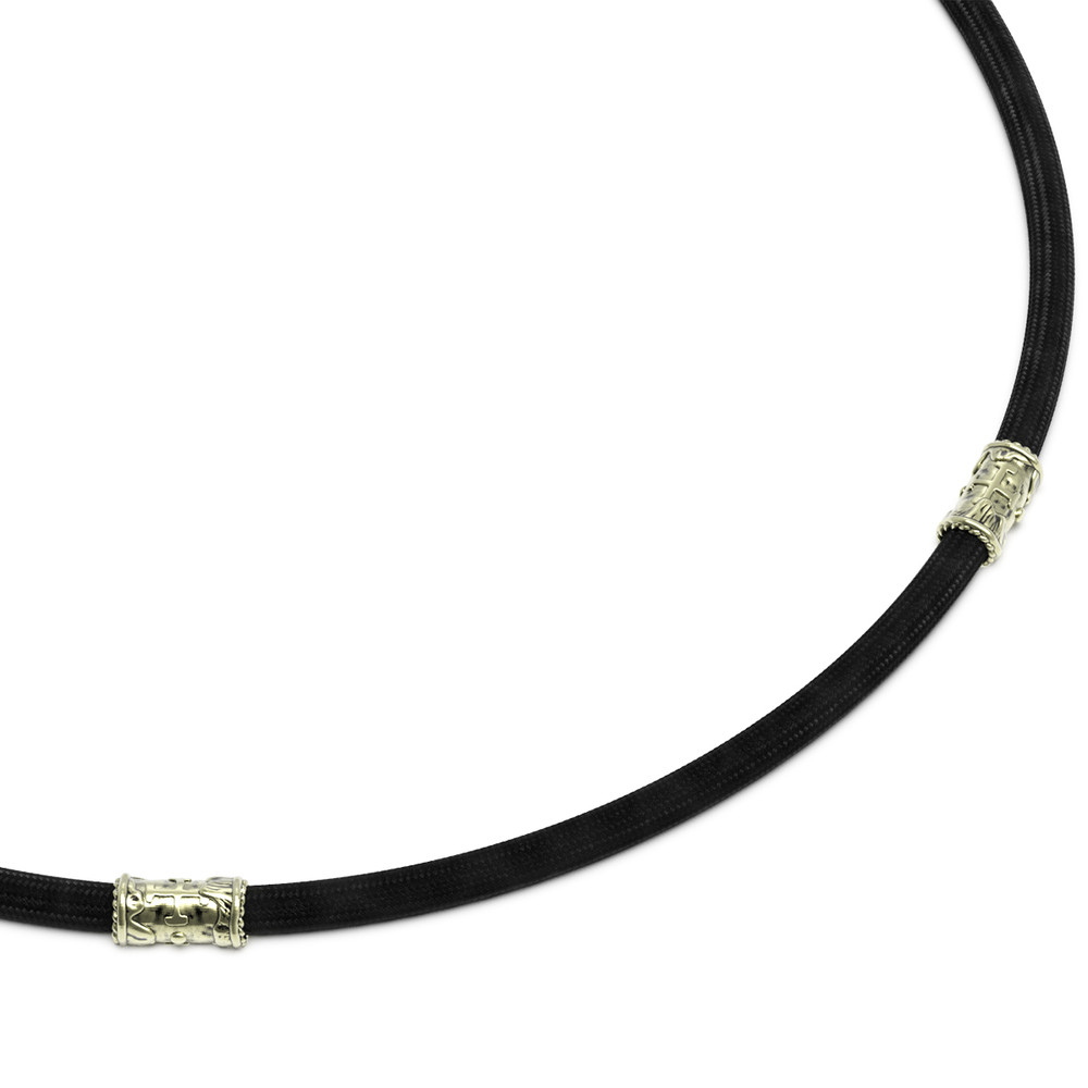 Шнурок шёлковый из зелёного золота c шёлковым шнурком